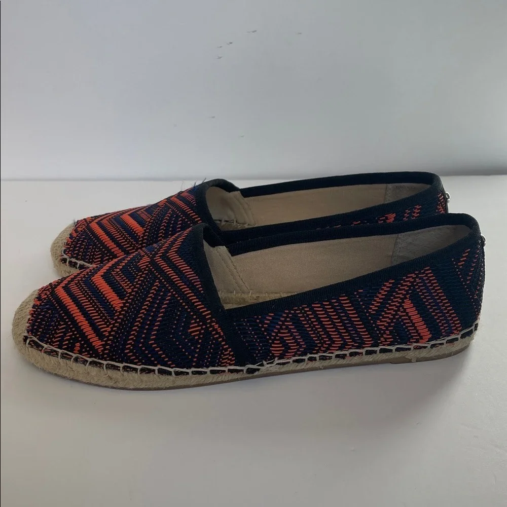 Sam Edelman Navy & Orange‎ Slip On  Espadrilles 8.5